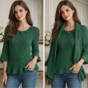Vintage Juicy Couture Textured Wool & Cashmere Sweater Set |  90s - NWOT